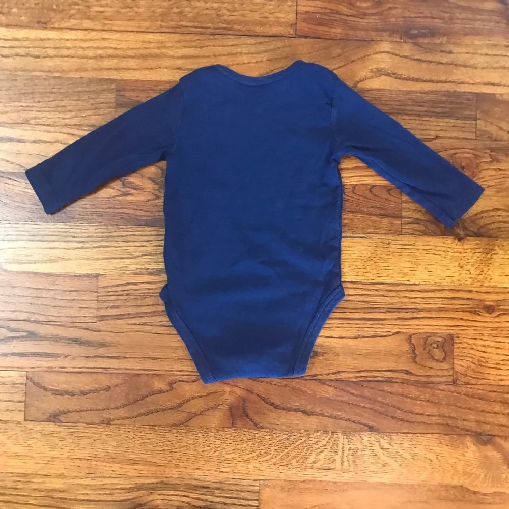 Carter’s Navy Blue Onesie  Smart Kind Bald just like Grandpa  Size 3 - 6 Months